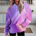 thumbnail image 2 of Bovemsi Sweatshirt for Women Large Hoodie With Gradient Print Plus Size Long Sleeved Sweater Pullover Autumn Pocket Clothes Comfort Hoodie, 2 of 9