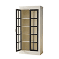 thumbnail image 3 of 71.2 Inch Tall Display Cabinet With Glass Doors Rustic China Curio Cabinet For Collectibles Figures Trophies White And Black, 3 of 7