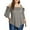 Gray, variant on ALLLIST Spring Tops for Women 2024 Trendy Black Elbow-Length Boatneck Solid T-Shirts Spring Blouses for Women 2024 XXL
