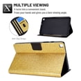 thumbnail image 5 of Galaxy Tab S6 Lite 10.4 2020 Case, Dteck Glitter Sparkle PU Leather Folio Case Multi-angle Viewing Stand Protective Cover with Card Slots for Samsung Galaxy Tab S6 Lite Model SM-P610 P615, Gold, 5 of 6