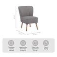 thumbnail image 4 of Sillón Individual Relan Olena Acolchado Tapizado Color Gris, 4 of 9