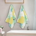 thumbnail image 4 of Tropical Pineapple Kitchen Hand Towels, Exotic Leaves Fingertip Bath Towels Ultra Soft and Absorbent, Decorative Face Towels Dish Washcloths, 2 PCS, 28.3"x 14.4", 4 of 5