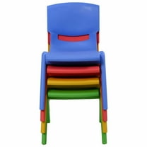 Yardi Yard 4-pack Colorful Stackable Plastic Children Chairs, Toddler Chair for Kids