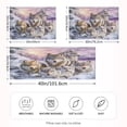 thumbnail image 4 of Dailycode Satin Pillow Case King Silk Pillow Cover for Hair and Skin Envelope Closure Snow Wolf Family 20"x40", 4 of 9