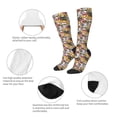 thumbnail image 3 of Gaeub Chaussettes Design Imprimé Chat Mignon Chaussettes Hautes Extensibles pour Hommes Femmes Adolescents, Chaussettes de Softball Soccer pour Randonnée, Sport, 3 of 6