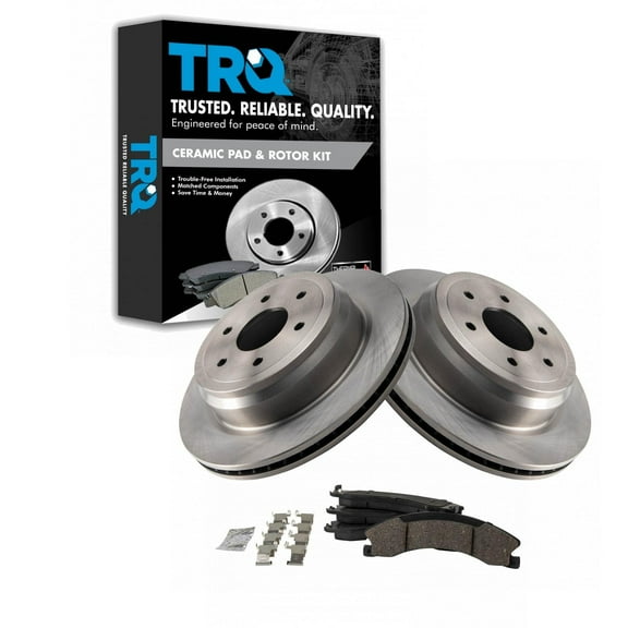 TRQ Brake Pads & Rotors Kit Fits 2016-2019 Nissan Titan XD BKA19415