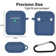thumbnail image 4 of AirPods Case, Full Protective Silicone AirPods Accessories Cover Compatible with AirPods 1&2 Wireless and Wired Charging Case(Front LED Visible),Royal Blue, 4 of 8