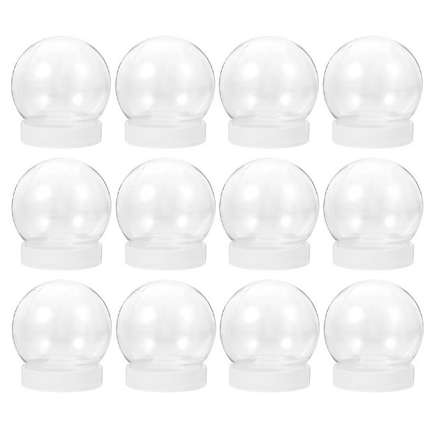 12 Uds. Globo de nieve DIY, globos de plástico transparente, globo de agua para hacer manualidades navideñas