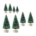 thumbnail image 2 of 8Pcs Desktop Miniature  Brush Trees Mini Artificial Christmas Tree for Home Decoration Tabletop Christmas Party Fairy Garden Dark Green, 2 of 9