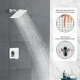 thumbnail image 3 of 8 Inch Shower Head and Handle Set Square Shower Faucet Set Bathroom Rainfall Shower System Stainless Steel Showerhead Single Function Shower Trim Kit,Female Thread Valve,Polished Chrome, 3 of 14