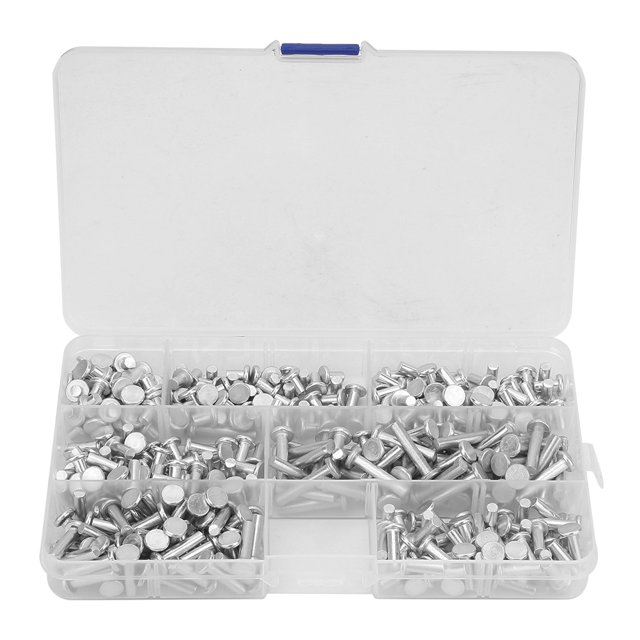 Solid Structure 350pcs Flat Head Solid Rivet, Lat Head Solid Aluminum Rivet, For Factory Home