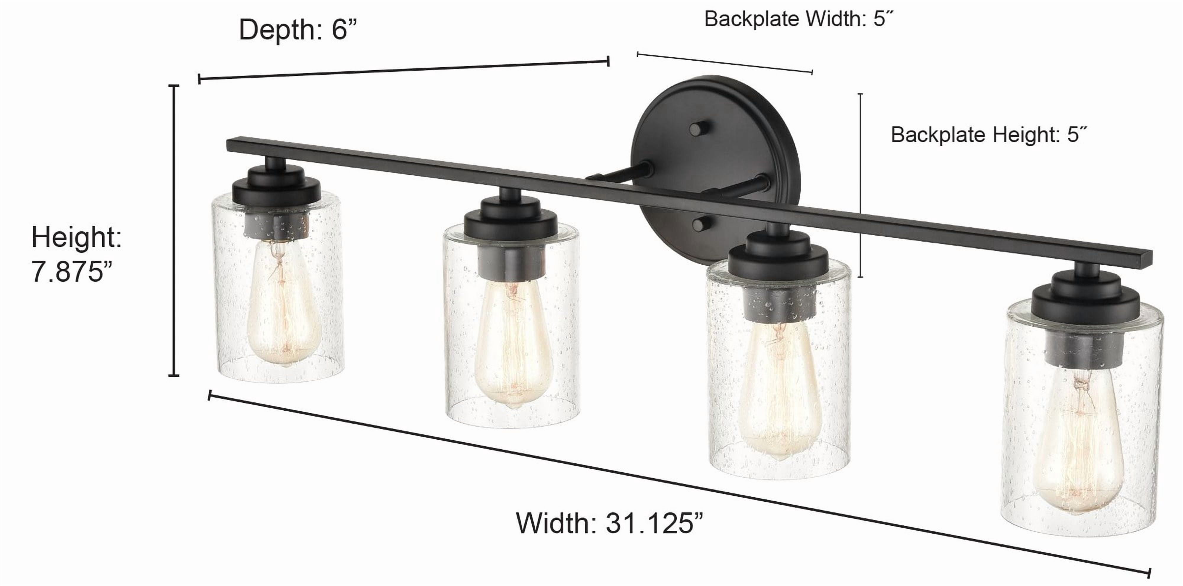 4 - Light Matte Black / Black Wall Sconce