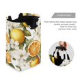 thumbnail image 3 of Yayeee Freestanding Laundry Hamper with Handle Collapsible Large Storage Basket for Clothes, Oranges Watercolor, 3 of 7