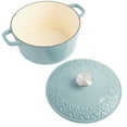 thumbnail image 3 of Spice by Tia Mowry 11.81 in Round Solid Print Iron Casserole Dish, 3 of 11