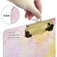 thumbnail image 4 of FMSHPON Colorful Spots Tie Dye Clipboard Hardboard Wood Nursing Clip Board and Pull for Standard A4 Letter 13x9 inches, 4 of 8