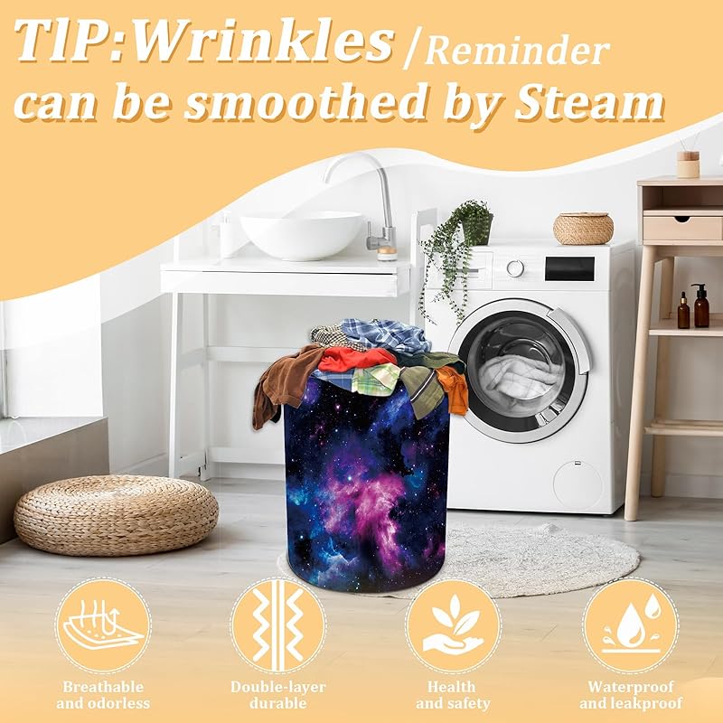 American Football Texture Laundry Basket, Sports Theme Laundry Hamper Foldable Waterproof Funny Tote Bag Dirty Clothes Storage Bucket Toy Organizer for Bathroom/Laundry/Bedroom