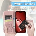 thumbnail image 2 of for Samsung Galaxy A06 Leather Wallet Phone Case, Butterfly Flower Relief Folio Flip Cover, Floral Card Holder Cash Slot, Magnetic Clasp, Stand Support, Wrist Strap Lanyard, 2 of 8