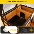 thumbnail image 4 of Aivituvin Tortoise Habitat Turtle Enclosure, Wooden Tortoise House Reptile Cage for Small Animals, Reptile Tank with Large Storage Shelf, 4 of 7