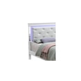 thumbnail image 3 of Champagne Panel Bed with Jeweled Headboard & Accent Lighting - Wood Embossed Finish - Box Spring Required, 3 of 5