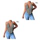 thumbnail image 1 of Qarigey Chaleco de mujer, camisola informal con tirantes finos, Top corto sin mangas, ropa de noche de fiesta de vacaciones en la playa de verano, gris Type1 NO1 Qarigey CBP228773, 1 of 4