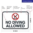 thumbnail image 3 of No Diving Allowed Sign, Pool Sign,, 3 of 8