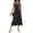 Black, variant on Womens Summer Dresses Sleeveless Crewneck Casual Flowy Tiered Maxi Dress with Pockets