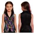 thumbnail image 6 of vastwit Kids Girls Sparkly Party Top Sequins Waistcoat Sleeveless V Neck Hip-Hop Jazz Dance Vest for Stage Performance Colorful 6, 6 of 6