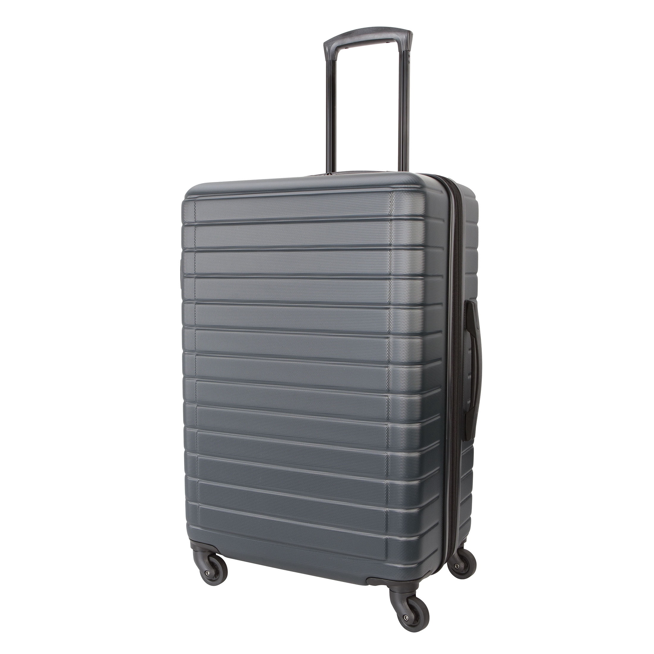 Protégé Vacationer 24-inch Checked Expandable Hardside Luggage With 360-Spinner Wheels and Divider Pockets, Dark Grey