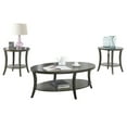 thumbnail image 2 of Roundhill Furniture Perth 3Pc Oval Coffee Table and End Table Set in Gray, 2 of 6