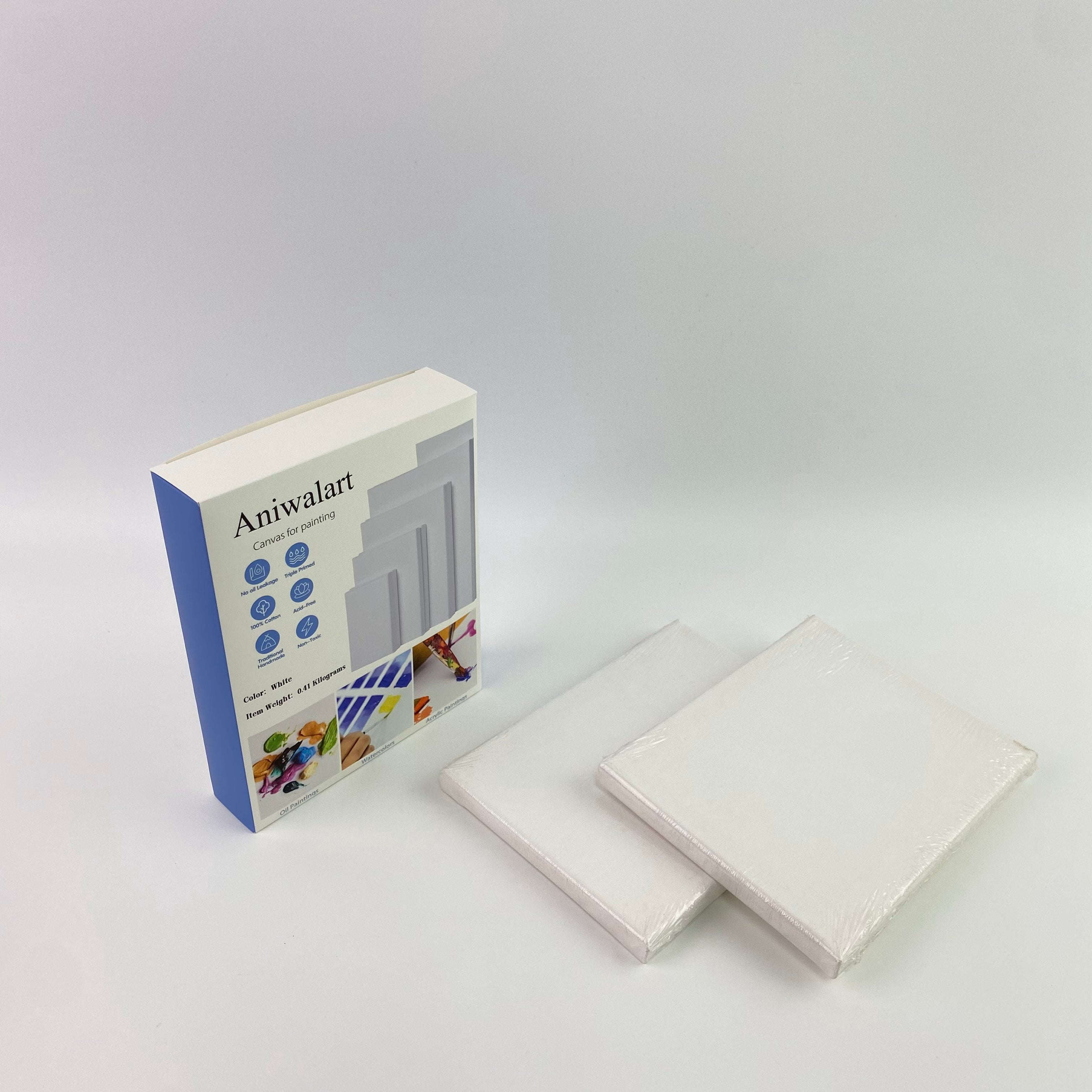 Aniwalart Canvas for painting,Canvas Boards for Painting Bulk,Art Novices Blank Canvas Panels, Gesso Primed 100% Cotton for Acrylic Oil Watercolor Tempera Paint