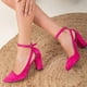 thumbnail image 5 of Colette - Tacones de bloque de ante rosa rosa 23 CM, 5 of 5