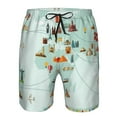 thumbnail image 4 of Naloa World Travel Map Men's Beach Shorts, Surfing shorts, Swim trunks, Quick Dry Swim Trunks for Surfing Beach Fun - XX-Large, 4 of 9
