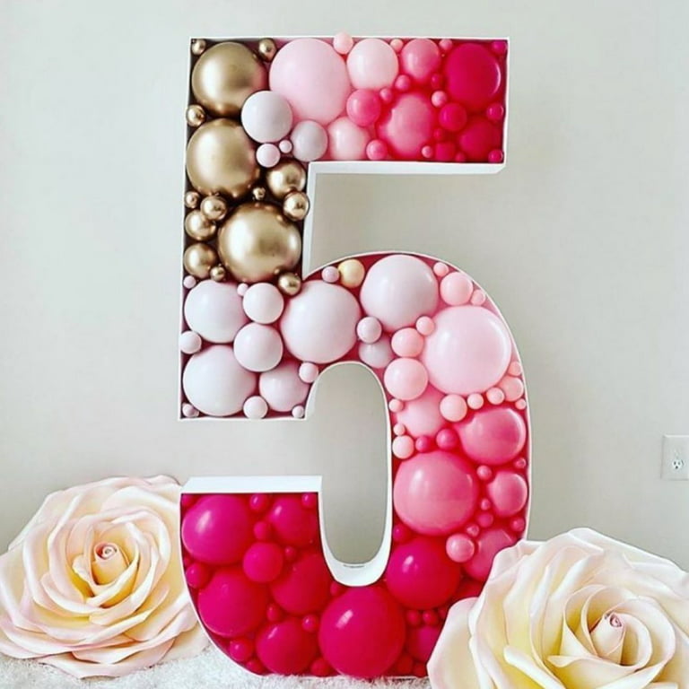 4ft Mosaic Numbers for Balloons Frame - Extra Large Marquee Numbers Pre-Cut  Kit Thick Foam Board, Mosaic Cardboard Numbers 2, Birthday Backdrop, Party  Decorations, Anniversary 