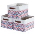thumbnail image 1 of DECOMOMO 3-Packs Large Patterned Design Foldable Storage Bin W/Handles| Great For Organizing Shelf Nursery Home Closet & Office, 1 of 1