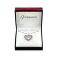 thumbnail image 2 of Sterling Silver Plated Simulated Pink Sapphire with CZ Accents Heart Pendant, 18, 2 of 2