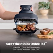 Ninja Crispi Glass Air Fryer 4-Qt, 4-in-1, Air Fry Bake Recrisp, Portable, Dishwasher Safe, FN101GY Cyberspace