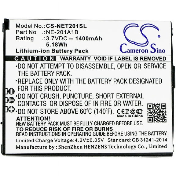 1400mAh NE-201A1B Battery for NEC NE-201A1A Terrain