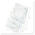 thumbnail image 5 of 3-Compartment Docuholder, Magazine Size, 9.5w X 6.25d X 12.63, Clear | Bundle of 2 Each, 5 of 5