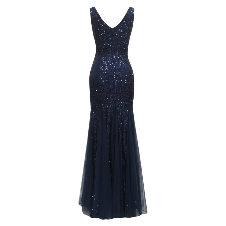 navy glitter maxi dress Goddiva Long Sleeve Aztec Sequin Maxi Dress - Navy | Plus Size main image 0