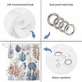 thumbnail image 3 of Blue Coral Coastal Shower Curtain Set - Long 72" x 84" Washable Bathtub Curtain with 12 Hooks, Summer Beach Starfish Nautical Waterproof Fabric Stall Shower Curtains for Bathroom/Bathtub Décor, 3 of 6
