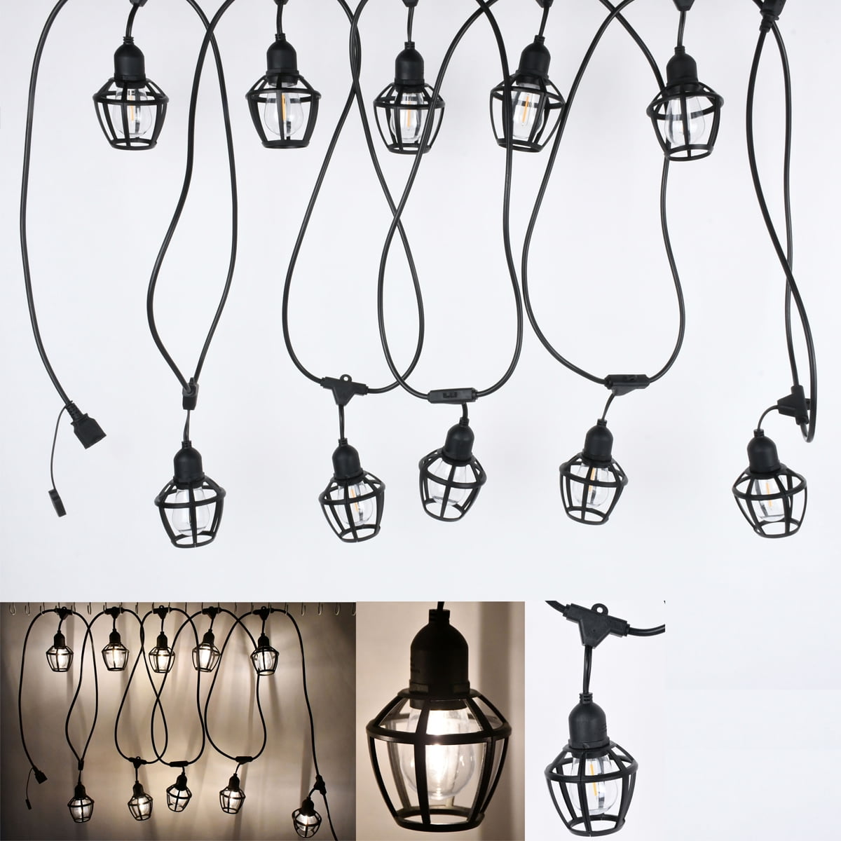 Auto Drive 120 Volts 10 Count Warm White LED Retro Outdoor String Light
