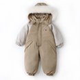 thumbnail image 2 of Stamzod Baby Boys Girls Hooded Snowsuit with Fur Waterproof Windproof Newborn Footed onesie Long Sleeve Zipper Warm Toddler Romper Jumpsuit on Sale, 2 of 8