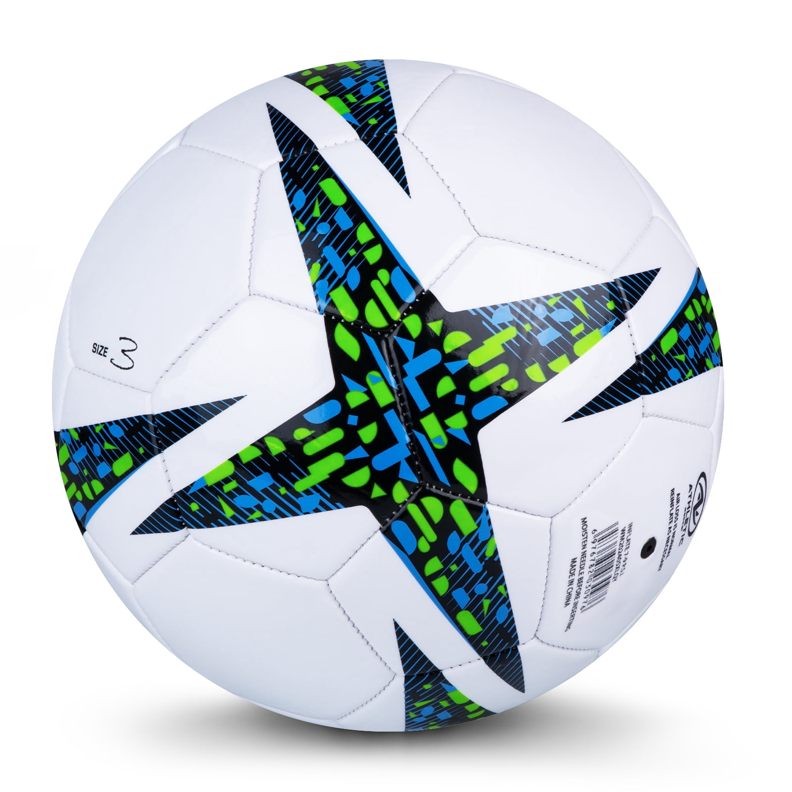 Athletic Works Size 3 Soccer Ball, Blue