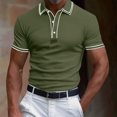 thumbnail image 2 of hoksml Mens Collared Shirts Short Sleeve Fitness Sporty Polos Shirt Fashionable Lapel Casual Loose Solid Color Button Top/Shirt Summer Comfortable Breathable Golf Shirts, 2 of 5