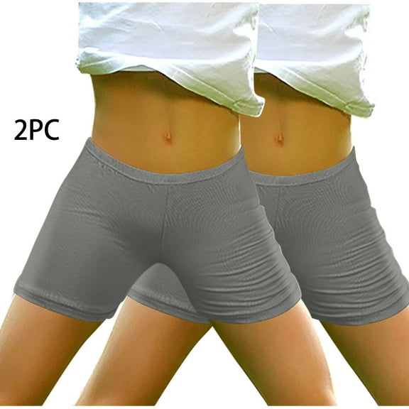 Odeerbi 3-14 Años Niñas 2 Pcs Algodón Bike Shorts Verano Seguridad Bajo Vestido Slip Shorts Encaje Yoga Danza Shorts Color Sólido Cintura Elástica Short
