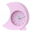 thumbnail image 1 of Reloj despertador para niños, bonita mesita de noche con dibujos animados, color rosa, 1 of 1