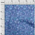 thumbnail image 2 of oneOone Polyester Spandex Medium Blue Fabric Floral Sewing Material Print Fabric By The Yard 56 Inch Wide, 2 of 4
