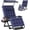 Blue, variant on DKMOCO Zero Gravity Chair with Canopy, 33IN XL Reclining Camping Lounge Chairs w/Removable Cushion and Cup Holder, Folding Patio Recliner(Blue)