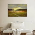 thumbnail image 2 of Elephant Stock Light Across The Meadow I Wall Art - Horizontal Canvas Wall Art - Living Room Wall Decor - Abstract Canvas - Brown And Green Decor By Sheila Finch - 39" x 26", 2 of 8