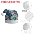thumbnail image 4 of Fuzoiu Colorful Flowers Print Santa Hat Christmas Hat for Adults,Santa Hats with Pompom, Unisex Xmas Holiday Hat for Christmas New Year Festive Party Supplies, 4 of 6